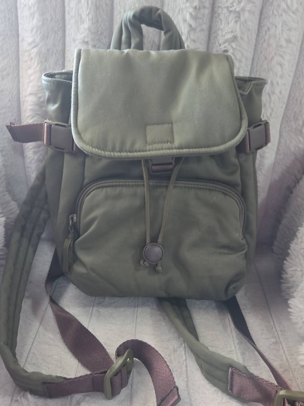 Olive Green Mini Backpack Vera Bradley